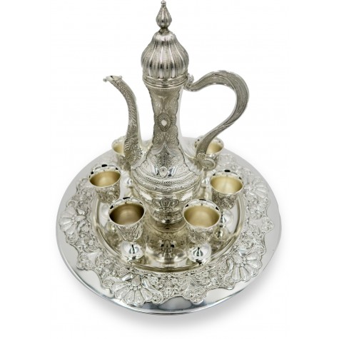 Silver Color Zinc Alloy Metal Wine Set - Decorative Art