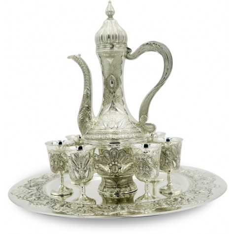 Silver Color Zinc Alloy Metal Wine Set - Decorative Art