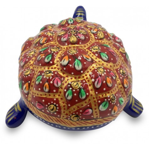 Tortoise made in Metal and Hand Painted with Deco Paint - Home Decor Handicraft