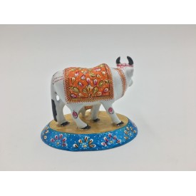 Cow with Calf made in Metal & Painted - Home Decor Handicraft