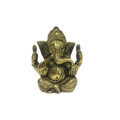 Ganesh statue in brass 5 inches - Ganesha idol and Ganpati figurines in brass