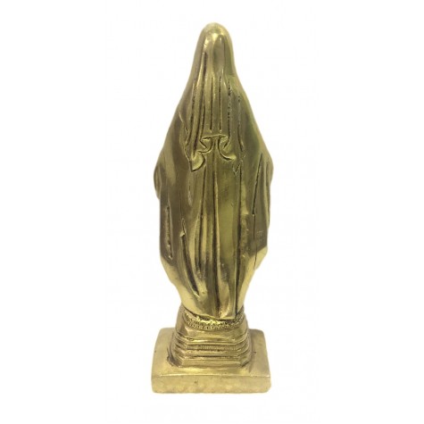 Virgin Mary Brass Statue 6 inches - Mother Mary Brass figurine - Madonna, Mother of Lord Jesus sculpture and carvings in brass