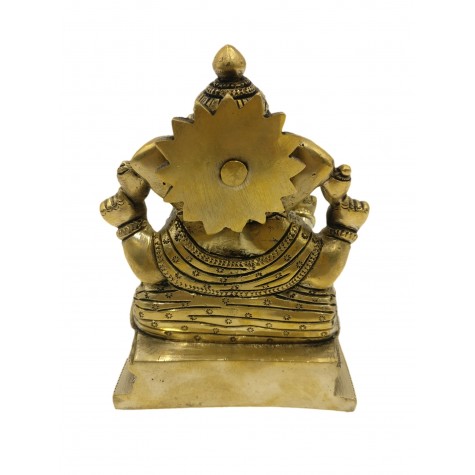 Ganesh statue in brass 5.5 inches - Ganesha idol and Ganpati figurines in brass - Indian handicrafts