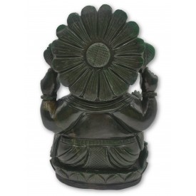 Ganesha Green Aventurine Stone Statue Hand Carved 10 Inches, 6.9 kgs