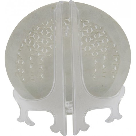 Marble Round Plate TajMahal with CutWork - Indian Handicraft