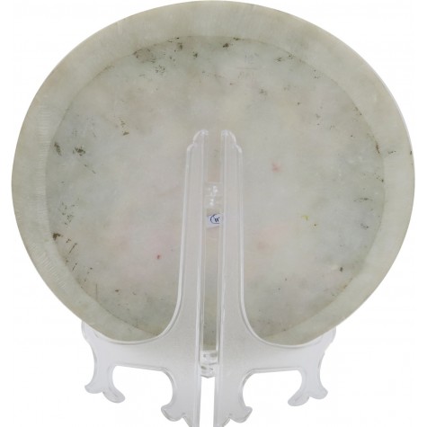 Marble Round Decorative Plate With Shiv Parvati Design