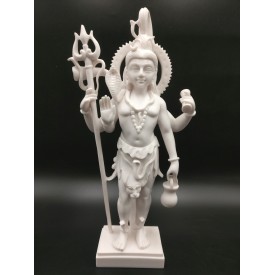 Shiva Standing Statue in Marble - Lord Shiva Majestic Figurine Indian Religious Gift Item