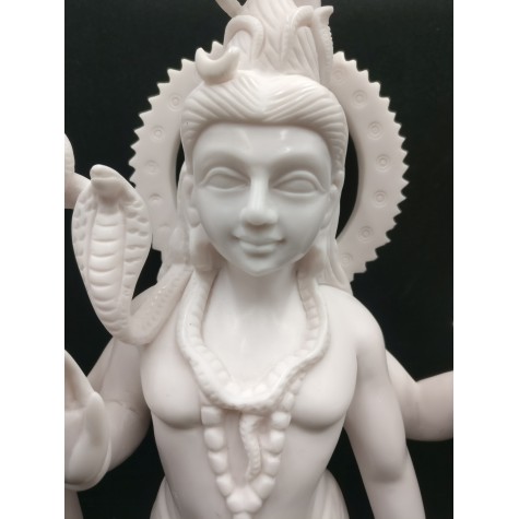 Shiva Standing Statue in Marble - Lord Shiva Majestic Figurine Indian Religious Gift Item