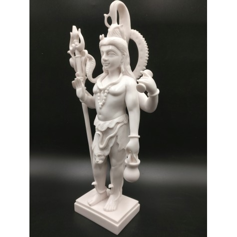 Shiva Standing Statue in Marble - Lord Shiva Majestic Figurine Indian Religious Gift Item