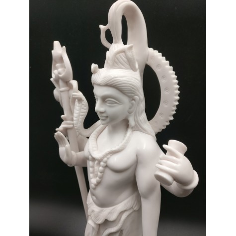 Shiva Standing Statue in Marble - Lord Shiva Majestic Figurine Indian Religious Gift Item