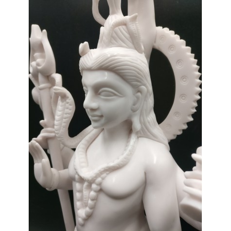 Shiva Standing Statue in Marble - Lord Shiva Majestic Figurine Indian Religious Gift Item