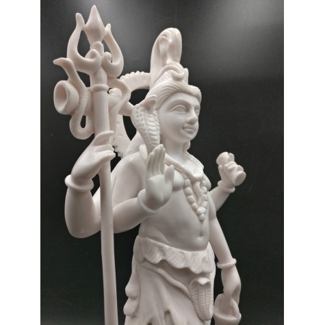 Shiva Standing Statue in Marble - Lord Shiva Majestic Figurine Indian Religious Gift Item