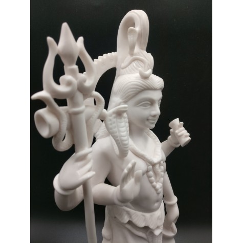 Shiva Standing Statue in Marble - Lord Shiva Majestic Figurine Indian Religious Gift Item