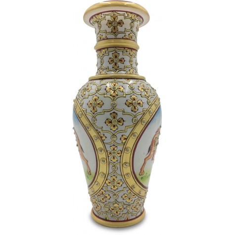 Marble Flower Vase with Camel Painting - Vase in Marble Handpainted Indian Artifact