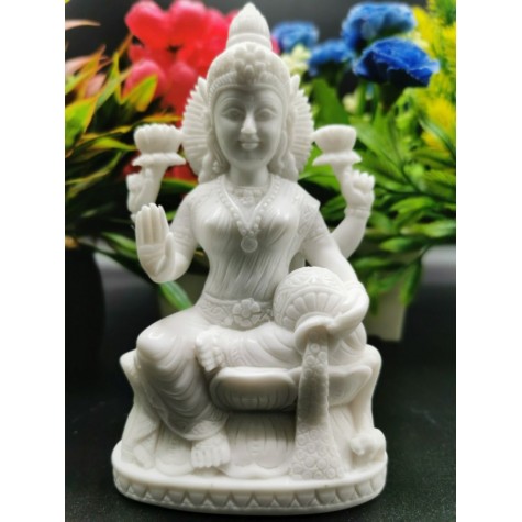 Laxmi Ganesh statue -  Indian Gods and Goddess idols and gifts in marble dust 5.5 inches - Diwali and festive occasion special gift