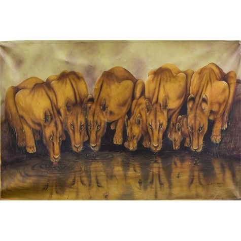 Pride of Lions - Canvas Painting Pride of Lions - Canvas Painting