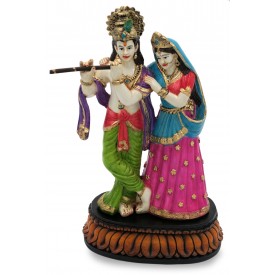 Radha Krishna Polyresin Handmade Statue