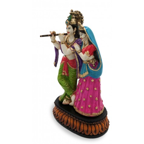Radha Krishna Polyresin Handmade Statue