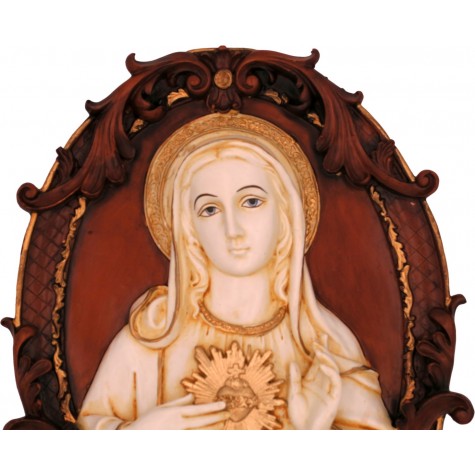 Mother Mary Handmade Polyresin Wall Hanging - Virgin Mary Gift Wall Hanging