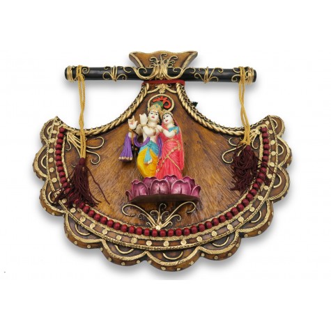 Radhe Krishna Wall Hanging Handmade with Polyresin - Radha Krishna Jodi Resin Wall Hanging