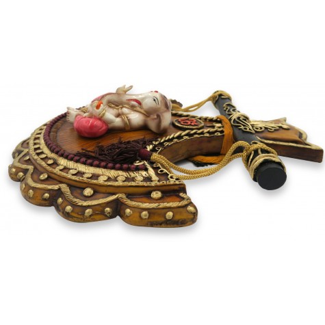 Ganesha Wall Hanging Handmade in Polyresin - Resin made Ganpati wall hanging home decor