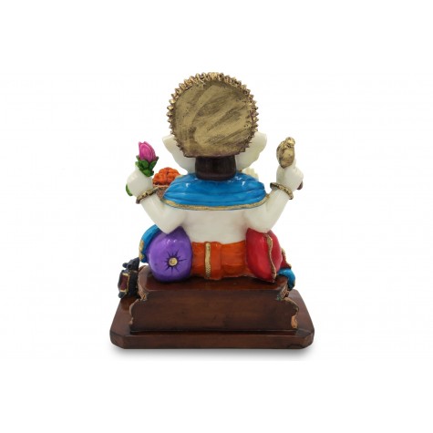 Majestic Ganesha Statue Handmade in Polyresin - Ganpati Idol made in resin for Elephant God Devotees Majestic Ganesha Statue Handmade in Polyresin - Ganpati Idol made in resin for Elephant God Devotees