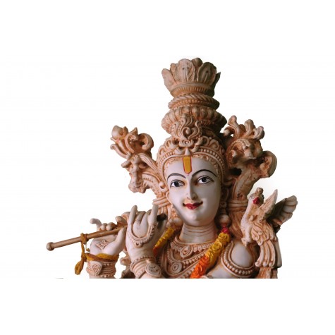 Krishna Handmade Statue Made of Polyresin - 29 inches tall - Indian Handicrafts - Krsna Series