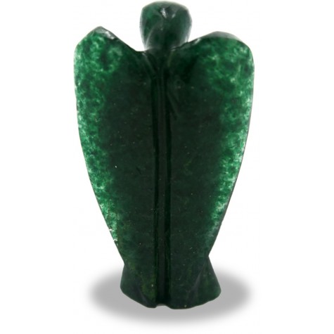 Green Australian Fluorite Angel - Pocket size Semi Precious Stone Angel for Good Luck  
