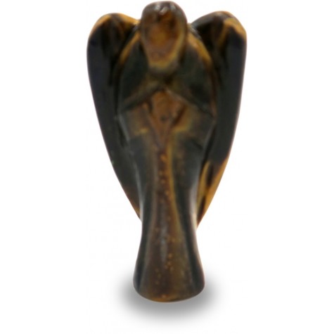 Tigers Eye Stone Angel - Pocket size Angel made in semi precious gemstone Tiger Eye - Gift an Angel