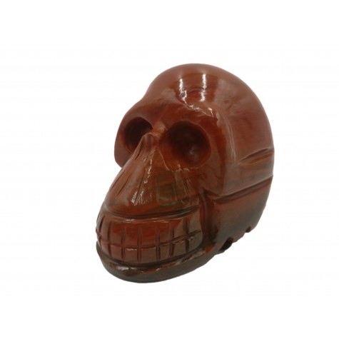 Crystal Skull - Red Jasper hand carved gemstone skull 3 inches - healing stones and crystals