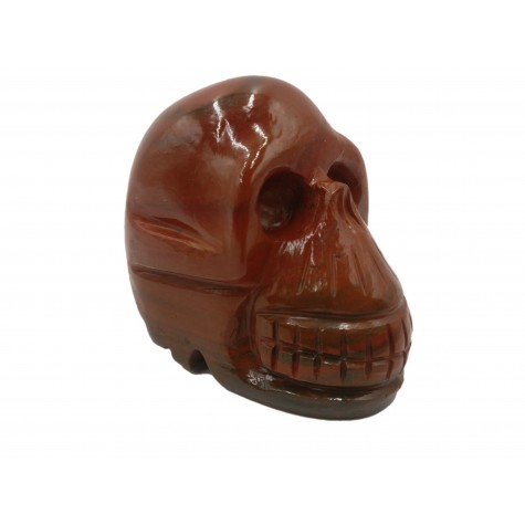 Crystal Skull - Red Jasper hand carved gemstone skull 3 inches - healing stones and crystals