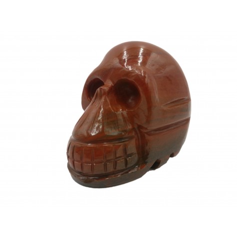 Crystal Skull - Red Jasper hand carved gemstone skull 3 inches - healing stones and crystals