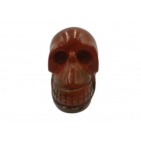 Crystal Skull - Red Jasper hand carved gemstone skull 3 inches - healing stones and crystals
