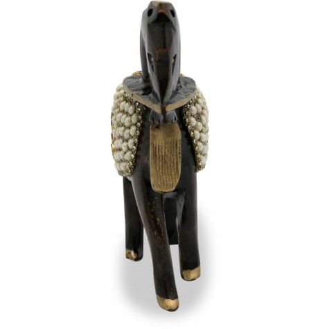 Horse with Small Stone Work handmade with Wood