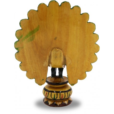 Peacock Dancing with open feathers in Wood - Indian Peacock Handicraft Gift Home Decor