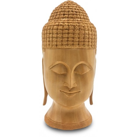 Buddha Face Statue Carved in Wood Buddha Face Statue Carved in Wood