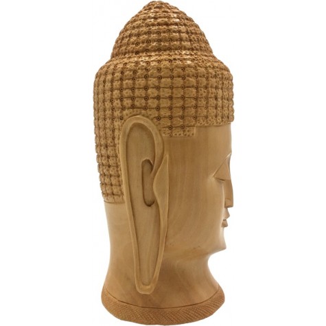 Buddha Face Statue Carved in Wood Buddha Face Statue Carved in Wood