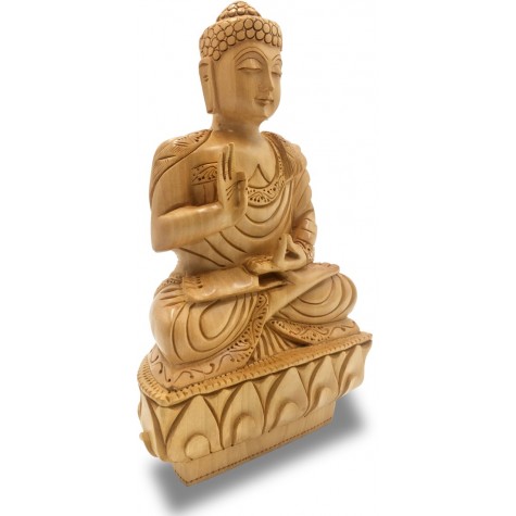 Lord Buddha Sitting in Meditation Carved in Wood Lord Buddha Sitting in Meditation Carved in Wood