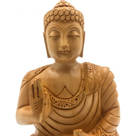Lord Buddha Sitting in Meditation Carved in Wood Lord Buddha Sitting in Meditation Carved in Wood