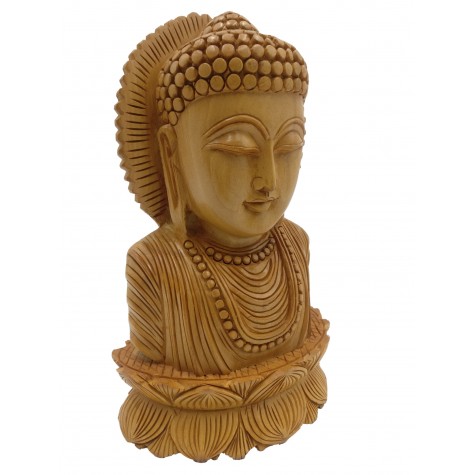 Buddha bust beautifully hand carved in wood 8.5 inches - Buddah statue, Zen decor, Gautam Buddha handmade figurine Buddha bust beautifully hand carved in wood 8.5 inches - Buddah statue, Zen decor, Gautam Buddha handmade figurine