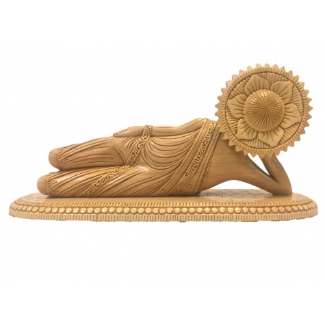 Buddha Statue Parinirvana specially carved in wood 10 inches - Buddha idols and figurine hand carved in wood - Indian handicrafts Buddha Statue Parinirvana specially carved in wood 10 inches - Buddha idols and figurine hand carved in wood - Indian handicrafts
