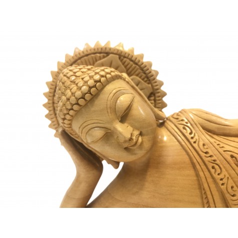 Buddha Statue Parinirvana specially carved in wood 10 inches - Buddha idols and figurine hand carved in wood - Indian handicrafts Buddha Statue Parinirvana specially carved in wood 10 inches - Buddha idols and figurine hand carved in wood - Indian handicrafts
