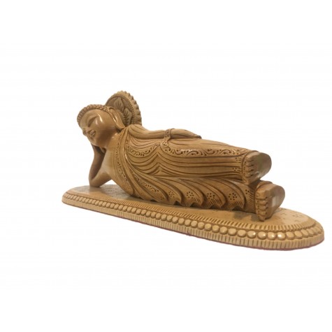Buddha Statue Parinirvana specially carved in wood 10 inches - Buddha idols and figurine hand carved in wood - Indian handicrafts Buddha Statue Parinirvana specially carved in wood 10 inches - Buddha idols and figurine hand carved in wood - Indian handicrafts