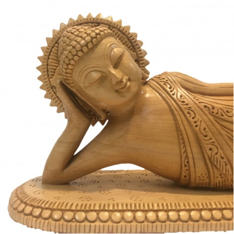 Buddha Statue Parinirvana specially carved in wood 10 inches - Buddha idols and figurine hand carved in wood - Indian handicrafts Buddha Statue Parinirvana specially carved in wood 10 inches - Buddha idols and figurine hand carved in wood - Indian handicrafts