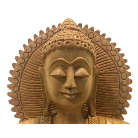Buddha statue sitting in meditation with a smile in wood 10 inches - Buddha idols and figurine hand carved in wood - Zen decor, Buddah idols Buddha statue sitting in meditation with a smile in wood 10 inches - Buddha idols and figurine hand carved in wood - Zen decor, Buddah idols